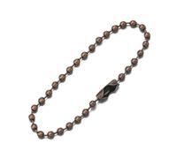Llavero de cadena bolas, 500 Uds., cadenas cuentas redondas 12cm longitud for llavero con etiqueta perro, hallazgo joyería(Red copper)