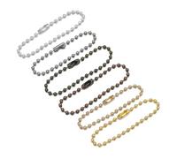 Llavero de cadena bolas, 500 Uds., cadenas cuentas redondas 12cm longitud for llavero con etiqueta perro, hallazgo joyería(Mixed)