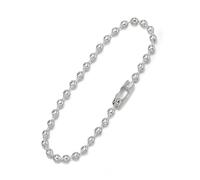 Llavero de cadena bolas, 500 Uds., cadenas cuentas redondas 12cm longitud for llavero con etiqueta perro, hallazgo joyería(Silver)