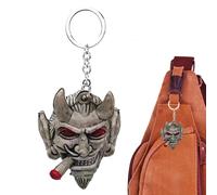 Llavero de calavera | Llavero de calavera de color plata antigua para mujer - colgante de esqueleto, llavero para hombre, llavero para mujer, Diablo, Se référer au descriptif