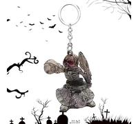 Llavero de calavera - Llavero de resina 3D de calavera de plata antigua, llavero de calavera para hombres, llavero de resina 3D, Esqueleto de tortuga ecuestre, Siehe Beschreibung