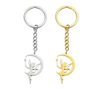 Llavero de Campanilla Princesa Wendy de EUEAVAN, llavero de hada, ángel, bailarina de moda, llavero de ballet, joyería, cita de cuento de hadas para mujeres, M
