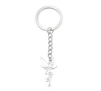 Llavero de Campanilla y Wendy Princesa Hada de EUEAVAN, Llavero de Bailarina de Moda, Llavero de Ángel de Hada, Joyería con Cita de Cuento de Hadas para Mujeres, M