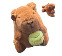 Llavero De Capibara | Pequeño con Colgante de Cuerda de Tirar | Muñecos de Animales de Peluche Llavero Juguetes - para Adultos y Niños, Mochila, Bolso, Cartera, Fiesta, Cumpleaños, Día del Niño