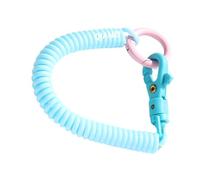 Llavero de carrete de muñeca, pulsera llavero en - Llavero de bobina flexible colorido - Pulseras para oficina, taller, centro comercial, sauna, deporte al aire libre, Azul claro1, Se référer au