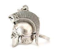 Llavero de casco de batalla de soldado espartano antiguo descubriendo la esfinge 2