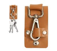 Llavero De Cinturón - Elegante Llavero De Cuero PU - Cadena De Llaves Para Hombres | Para Hombres Y Mujeres Trabajo De Servicio Al Aire Libre Seguridad Aplicación De La Ley Bolso, marrón claro, Se
