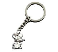 Llavero De Coche A La Moda para Hombre, Cadena con Soporte Metal, Colgante Ratón Vintage, Regalo