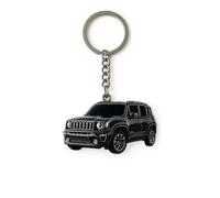 Llavero de coche - Elegante llavero de metal compatible con Jeep Renegate para entusiastas de los coches y coleccionistas, Negro , Talla única