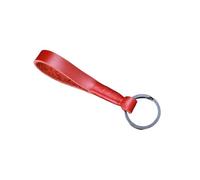 Llavero De Coche Hecho A Mano De Cuero De Vaca Llavero De Cuerda De Metal Funda para Llaves para Hombre O Mujer(Red)