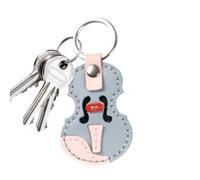 Llavero de coche ligero portátil decorativo con colgante de violín elegante | Bolso elegante para violín, accesorios para hacer llaveros, suministros para músicos amantes de la música, hecho a mano