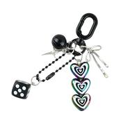 Llavero de coche para mujeres y niñas, encantador bolso de llaves hechizo, corazón de metal, accesorios para mochilas, carteras, bolsos, bolsos mágicos, bolsos, Q1805 5