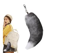 Llavero de cola de falsa, llavero de cola falsa | Llavero multiusos con cola esponjosa, llavero con cola peluda, nuevo llavero con cola de animal, cola peluda esponjosa para amante, esposa, E, Fare