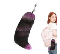 Llavero de cola falsa, llavero de cola de animal con cola de animal esponjosa y esponjosa para amante, esposa, madre, amiga, C, riferimento alla descrizione