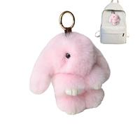Llavero de conejo de peluche - Accesorio de decoración llavero de conejo de peluche | para maletines de conejo, para, adultos, cumpleaños, Pascua, viajes, viajes diarios, , rosa, Se