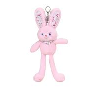 Llavero de conejo de peluche de 12 x 31 cm, suave y bonito conejo de peluche para decoración de mochila o bolso, accesorio de para niñas y niños, regalo de cumpleaños
