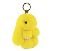 Llavero De Conejo Suave Y Esponjoso Llavero Lindo Llavero De Conejo De Peluche Llavero De Conejo De Peluche Llavero De Piel Artificial Llavero Pompón Decoración De Llavero (Amarillo (13 cm))