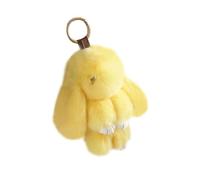Llavero De Conejo Suave Y Esponjoso Llavero Lindo Llavero De Conejo De Peluche Llavero De Conejo De Peluche Llavero De Piel Artificial Llavero Pompón Decoración De Llavero (Amarillo (18 cm))