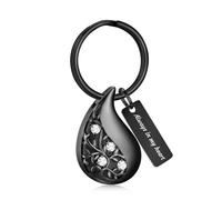 Llavero de cremación para cenizas, siempre en mi corazón, colgante de urna para mujeres y hombres, joyería de cremación, urna conmemorativa, llavero de recuerdo para cenizas de mascotas humanas, color