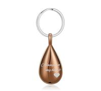 Llavero de cremación para cenizas siempre en mi corazón urna medallón cremación joyas Teardrop Memorial Keepsake Keychain, Acero inoxidable, No es una piedra preciosa