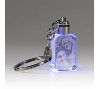 Llavero de cristal 3D grabado con luz | cristal | personalizable por 1 cara | Regalos Día del padre