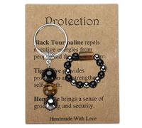 Llavero de cristal, regalos de nuevos comienzos para mujeres, llavero y anillo de cristal de piedra lunar, regalo de nuevos comienzos con tarjeta para familiares, amigos, colegas, Colorido, talla