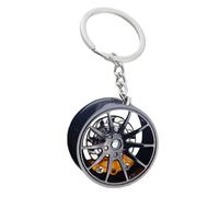 Llavero de cubo de rueda automático, llavero de metal con cubo de rueda | Llavero de llanta - Llavero con forma de cubo de rueda de coche, llavero de aleación de zinc para mochilas, bo, amarillo, Fare