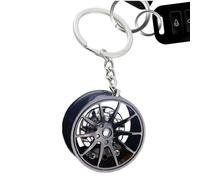 Llavero de cubo de rueda para coche, llavero creativo para llantas de coche, modelo de pieza automotriz, llavero de llanta de rueda, llavero, accesorios para coche, Negro, Refer to description