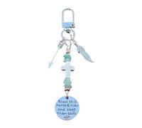 Llavero de cuerda de silla de montar,Llavero de silla de montar de caballo | Colgante de llavero de de herradura vintage con pluma, de aleación con letras talladas y hebilla de seguridad, llave
