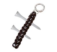 Llavero de cuerda - Hand-Woven Nylon Backpack Charm | Golf Tee & Ball Marker, Negro , riferimento alla descrizione