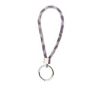 Llavero de cuerda para coche, accesorio de cuerda de cristal, cordón para teléfono, correa de muñeca, error de medición manual, Serpiente blanca y negra