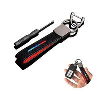 Llavero de cuero con logotipo de metal - para BMW E60/F30/G01 entre otros modelos, resistente llavero de coche