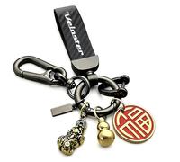 Llavero De Cuero De Fibra De Carbono Para Coche Para Hyundai VELOSTER Con Anillo En D Antipérdida Y 2 Llaveros Con Llavero Fengshui Para Riqueza Fortuna Salud Buena Suerte Sin Cinabrio Dorado