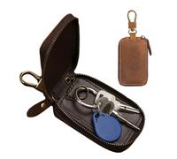 Llavero De Cuero Para Hombre Y Mujer | Fundæ Para Llaves Con Cremallera, Cartera Pequeña Con Gancho, Tarjetero, Estilo Vintage, Portátil
