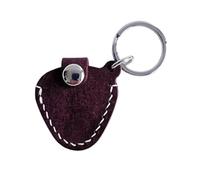 Llavero de cuero para púas de guitarra, funda para púas de guitarra, soporte para púas de guitarra, bolsa para llaves de púa (morado)