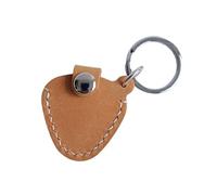 Llavero de cuero para púas de guitarra, funda para púas de guitarra, soporte para púas de guitarra, bolsa para llaves de púa (marrón)