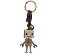 Llavero de Cuero Trenzado a Mano con Colgante de Robot, Llavero Antiestrés para Hombre y Mujer, Regalo Original para Amigos Familia