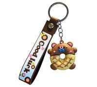 Llavero de dibujos animados, dije de de dibujos animados, bonito llavero para hombres, mujeres, estudiantes, equipaje, bolsos, cartera, viajes, oficina, escuela, marrón, Refer to