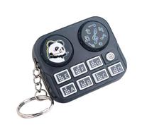 Llavero de DJ, colgante de reproductor de instrumentos de DJ, llavero de disco musical para bolso, viajes, oficina en casa, escuela, accesorio para amantes de la música para DJs y fans, Negro