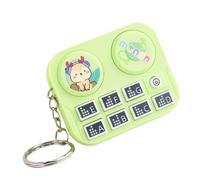 Llavero de DJ de música | Llavero pequeño de instrumento de DJ - Llavero de disco musical - para mochila, bolso, viajes, hogar, oficina, desplazamiento al aula, verde, Refer to description