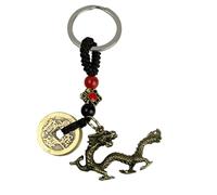 Llavero de Dragón Chino color Bronce - Llaveros mitología Cultura China de la Suerte Año Nuevo - Accesorio de llaves amantes de China, Cultura China, Suerte, Año Nuevo… - Llavero unisex hombre y mujer
