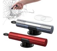 Llavero de Emergencia Rompe Cristales Cortador Cinturones Coche Martillo de Seguridad Coche, Martillos de Seguridad Automóvil 2 En 1, Llavero Herramienta Rescate, para Automóvil, Autobús, Camión