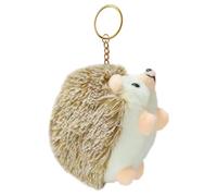 Llavero de erizo de peluche con forma de erizo de peluche, llavero de peluche, accesorio para mochila, mini erizo suave, adorno decorativo para colgar, Marrón, Siehe Beschreibung