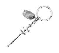 Llavero de esgrima - Llavero con colgante de esgrima de sable | Llaveros coleccionables para amantes de los deportes | Llaveros de esgrima Encing | Llavero Ackpack para trabajo, escuela, viajes y