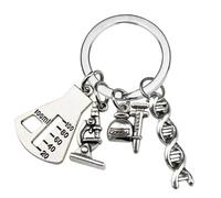 Llavero de estructura química llavero científico textura de metal perfecto para estudiantes maestros y entusiastas de la ciencia