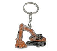 Llavero de Excavadora Naranja de Obra - Llaveros de Excavadora con Pala o Cazo Naranja - Accesorio de llaves para amantes de los Obreros, Excavadoras, Construcciones…- Llavero Unisex Hombre y Mujer