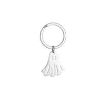 Llavero de fantasma, bonito llavero con colgante de accesorios, llavero divertido de fantasma, de acero inoxidable, doble anillo, regalo para amigo, B Ghost, 1×1in