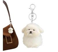 Llavero de Felpa 6x5x10 Cm - Muñeco de Peluche Colgante en Forma de Perro, Linda decoración para Bolso y Mochila, Accesorio Coleccionable para Mujeres, niñas, Escuela, Viajes, Desplazamientos