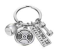 Llavero de Fitness, Llavero con Mini Olla con Mancuernas y Llavero Weight Fitness Gym para Llavero de Pesas de Fitness y Levantamiento de Pesas