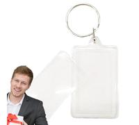 Llavero de fotos acrílico genérico blanco - Acrylic Photo Frame Keychain Holder, Acrylic Keychain Photo Holder, Acrylic Photo Keychain | Photo Inserte Keychain Picture Acrylic Blank Photo Inserte